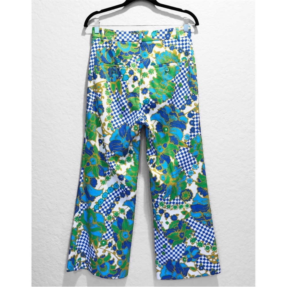 Weekend Max Mara Derrink Trousers Size 8 Cropped Retro 70s - Picture 3 of 10